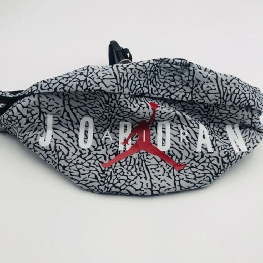 Jordan Elephant Print Waist Bag Fanny Pack Black Red Jumpman‎ Logo